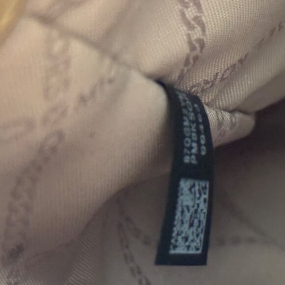 Michael Kors Beige Leather Satchel Bag With Adjustable Strap & Gold Hardware - Picture 12 of 12